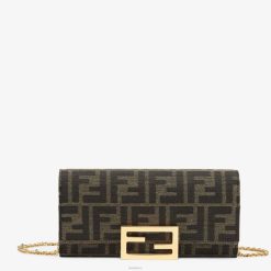 Fendi mujer cartera de tela 2LH8E1418 accesorios marrón