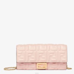Fendi mujer cartera ff de napa 2LH8E1526 accesorios rosa