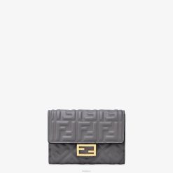 Fendi mujer cartera ff de napa 2LH8E1534 accesorios gris