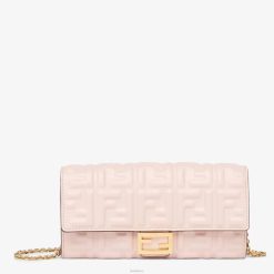 Fendi mujer cartera ff de napa 2LH8E1547 accesorios rosa