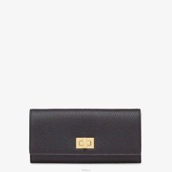 Fendi mujer cartera peekaboo continental de piel 2LH8E1567 accesorios negro