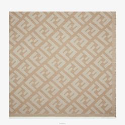 Fendi mujer chal de lana y cachemira 2LH8E405 accesorios marrón