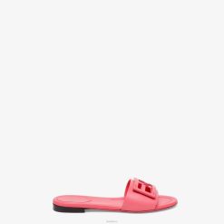 Fendi mujer chanclas de piel tipo baguette 2LH8E1290 zapatos rosa
