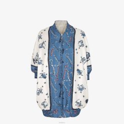 Fendi mujer chaqueta bomber reversible de seda 2LH8E1043 vestir multicolor