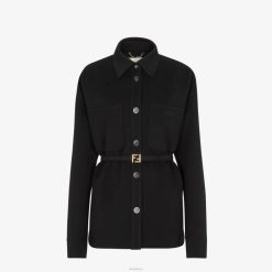 Fendi mujer chaqueta de cachemira 2LH8E1001 vestir negro