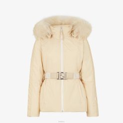 Fendi mujer chaqueta de esquí de nailon 2LH8E1239 vestir blanco