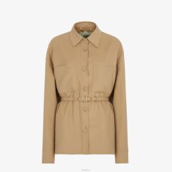 Fendi mujer chaqueta de lana 2LH8E973 vestir beige