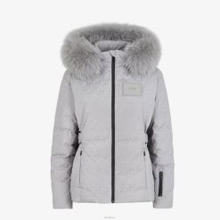 Fendi mujer chaqueta de tejido técnico ff 2LH8E1178 vestir gris