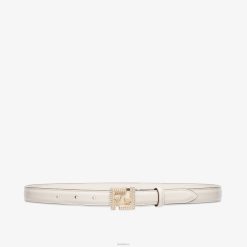 Fendi mujer cinturón de cuero 2LH8E140 accesorios blanco