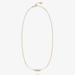 Fendi mujer collar de firma 2LH8E1774 joyas oro