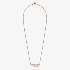 Fendi mujer collar en forma de o'lock 2LH8E1676 joyas rosa