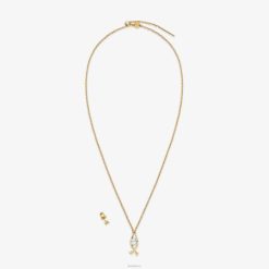 Fendi mujer conjunto de piscis 2LH8E1642 joyas oro