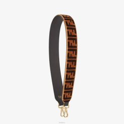 Fendi mujer correa para el hombro de piel con efecto texturizado 2LH8E381 accesorios marrón