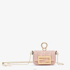 Fendi mujer dije de lona con bordado ff 2LH8E292 accesorios rosa