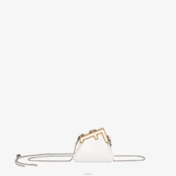 Fendi mujer encanto de cuero karung 2LH8E260 accesorios blanco