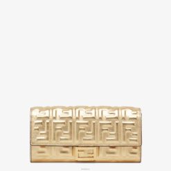 Fendi mujer es cartera de cuero 2LH8E1576 accesorios oro