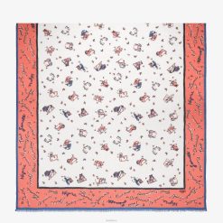 Fendi mujer estola de seda 2LH8E11 accesorios rosa