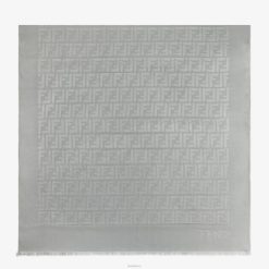 Fendi mujer estola de seda 2LH8E257 accesorios gris