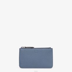 Fendi mujer estuche para llaves peekaboo bolsa de cuero 2LH8E1492 accesorios azul