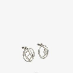Fendi mujer f es aretes 2LH8E1682 joyas plata