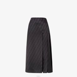 Fendi mujer falda de la colección cápsula del festival de primavera 2LH8E1060 vestir negro