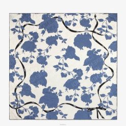 Fendi mujer fular de seda orgánica 2LH8E218 accesorios azul