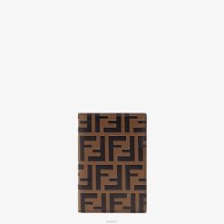 Fendi mujer funda de pasaporte de cuero 2LH8E1577 accesorios marrón