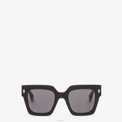 Fendi mujer gafas de sol de acetato con puente bajo 2LH8E195 accesorios negro