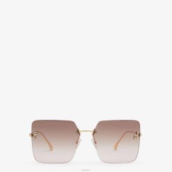 Fendi mujer gafas de sol de metal con lentes degradadas de dos tonos 2LH8E282 accesorios multicolor