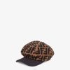 Fendi mujer gorra de béisbol en piel de oveja 2LH8E464 accesorios marrón