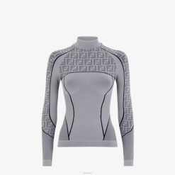 Fendi mujer jersey de tejido técnico ff 2LH8E1167 vestir gris