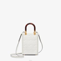Fendi mujer mini bolso de cuero 2LH8E823 accesorios blanco