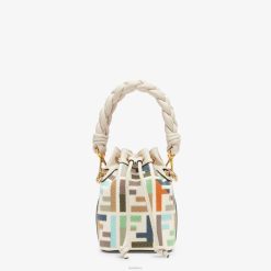 Fendi mujer minibolso de lona con bordado ff 2LH8E595 accesorios multicolor