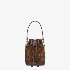 Fendi mujer minibolso de piel con estampado ff 2LH8E881 accesorios marrón