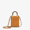 Fendi mujer minibolso de piel con motivo ff 2LH8E757 accesorios marrón