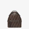 Fendi mujer mochila ff de cuero 2LH8E857 accesorios marrón