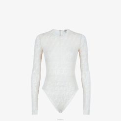 Fendi mujer mono de encaje 2LH8E1128 vestir blanco