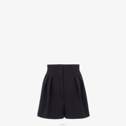 Fendi mujer pantalones cortos de piqué 2LH8E1243 vestir negro
