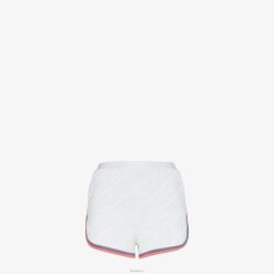 Fendi mujer pantalones cortos de viscosa 2LH8E1036 vestir blanco