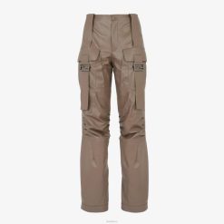 Fendi mujer pantalones de cuero 2LH8E1075 vestir marrón