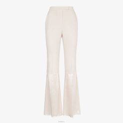 Fendi mujer pantalones de gabardina 2LH8E1083 vestir beige