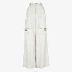 Fendi mujer pantalones de lona de marc jacobs 2LH8E1245 vestir blanco