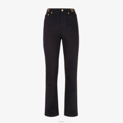 Fendi mujer pantalones de mezclilla 2LH8E1231 vestir negro