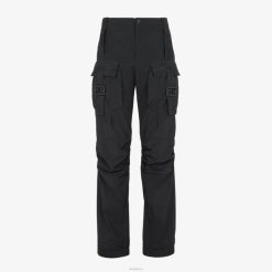 Fendi mujer pantalones de nailon 2LH8E1096 vestir negro