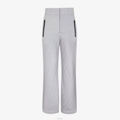 Fendi mujer pantalones ff de tejido técnico 2LH8E1179 vestir gris