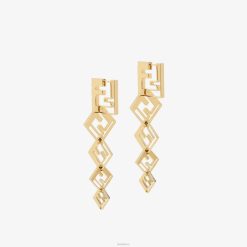 Fendi mujer pendientes de metal 2LH8E1607 joyas oro