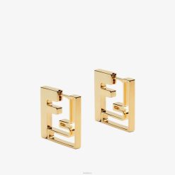 Fendi mujer pendientes de metal 2LH8E1612 joyas oro