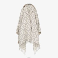 Fendi mujer poncho de cachemira 2LH8E457 accesorios gris