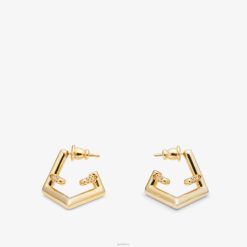 Fendi mujer primeros pendientes 2LH8E1689 joyas plata