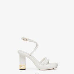 Fendi mujer sandalias de piel de napa 2LH8E1295 zapatos blanco